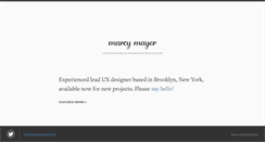 Desktop Screenshot of marcymayer.com